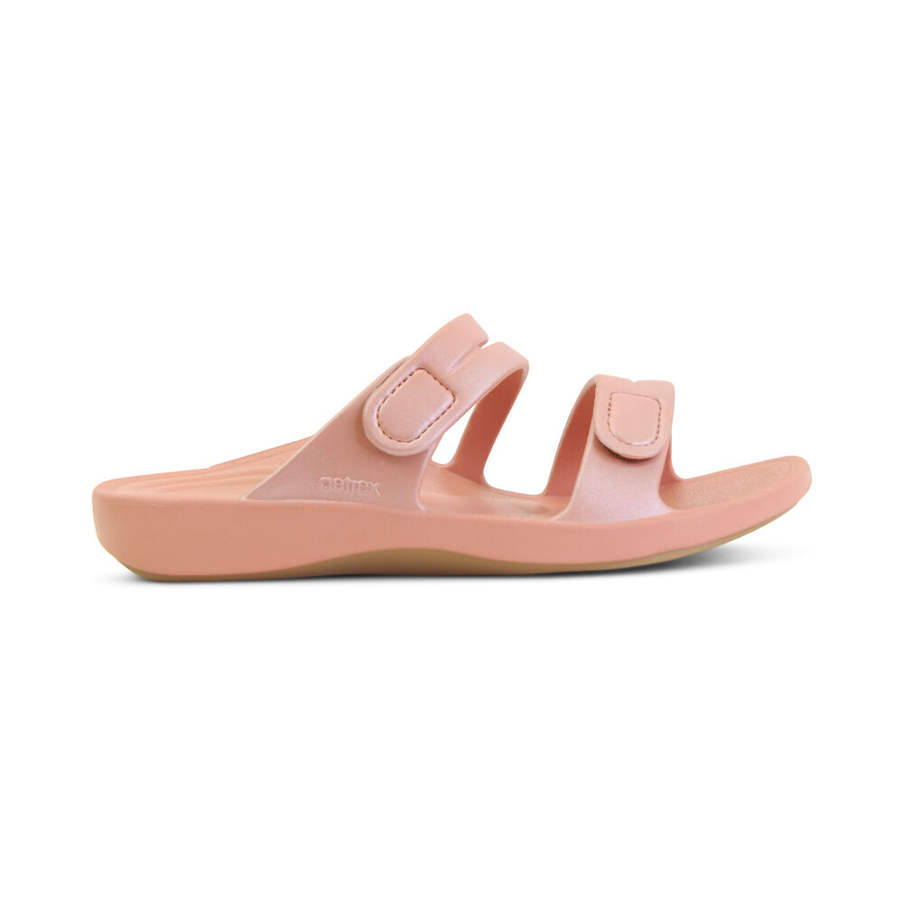 Aetrex Women's Janey Sport Water-Friendly Sandals - Pink | USA EP9N6C7